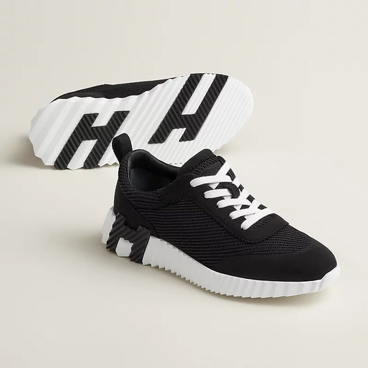Bouncing Sneaker – Kalfsleer & Suède met Iconische “H”-Zool